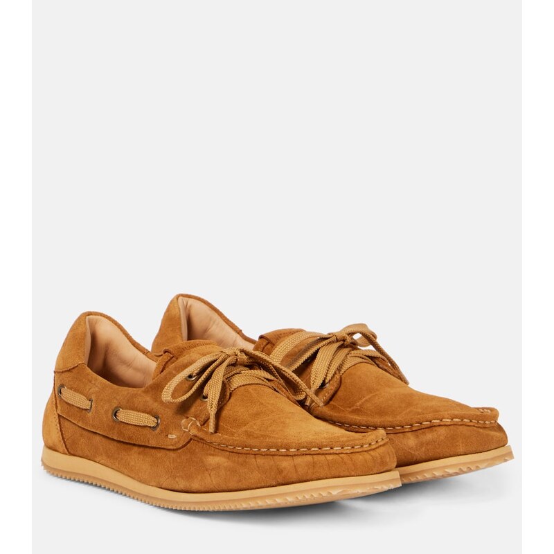 Jacquemus Batto croc-effect suede boat shoes