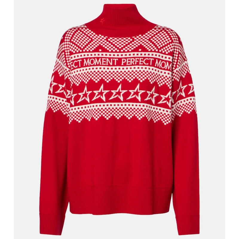 Perfect Moment Intarsia wool sweater