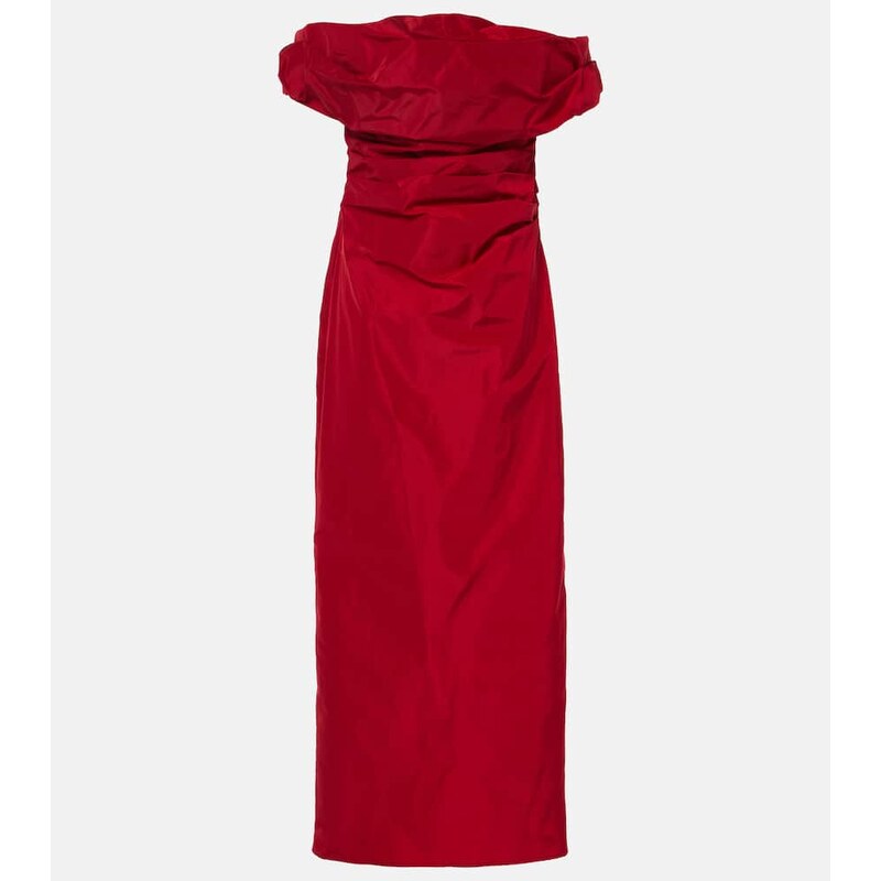 Staud Andrea taffeta midi dress