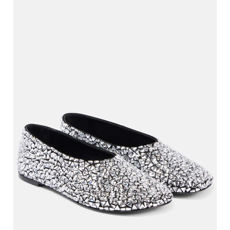 Proenza Schouler Glove embellished leather ballet flats