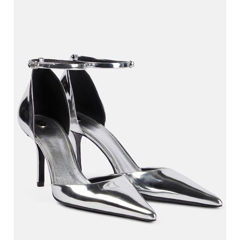 Proenza Schouler Slash 85 mirrored leather pumps