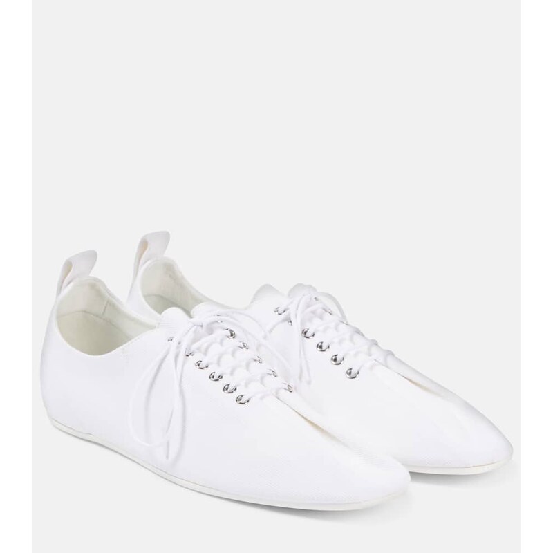 Toteme Canvas lace-up flats