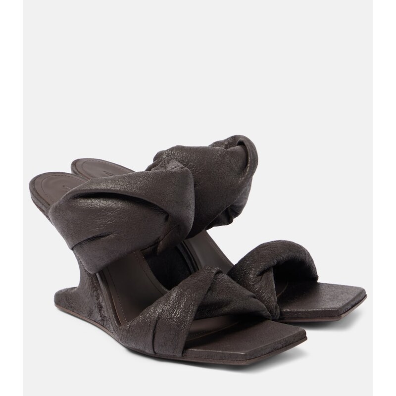 Rick Owens Twisted Cantilever 80 leather mules