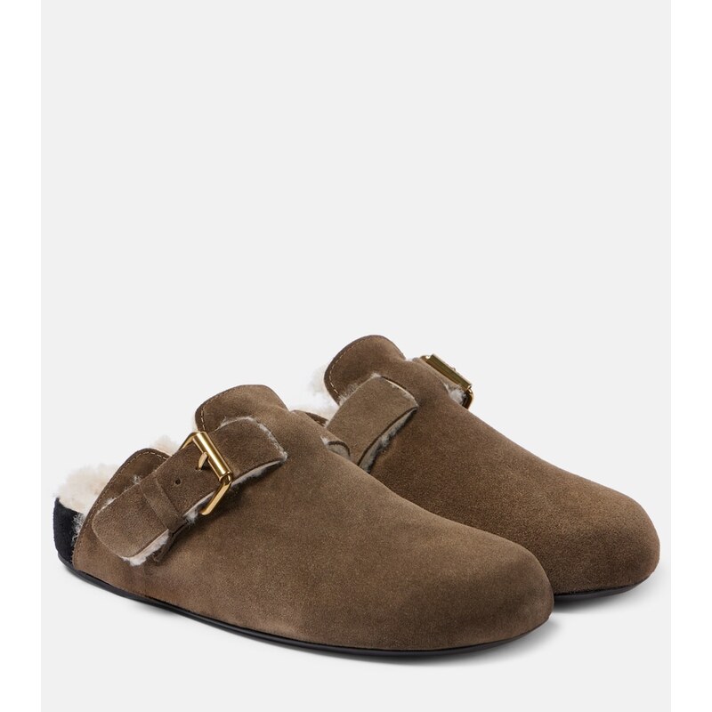 Isabel Marant Mirvin shearling-lined suede clogs