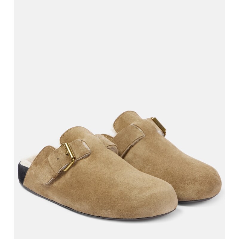 Isabel Marant Mirvin shearling-lined suede clogs