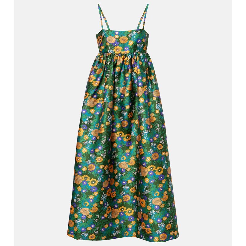 Alémais Printed open-back midi dress