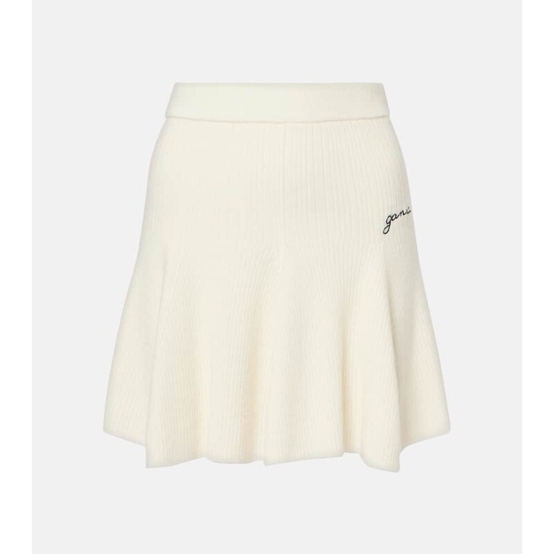 Ganni Wool and cashmere miniskirt