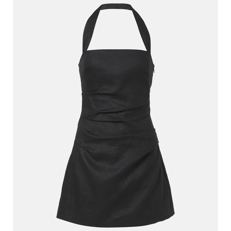 SIR Halter neck linen minidress