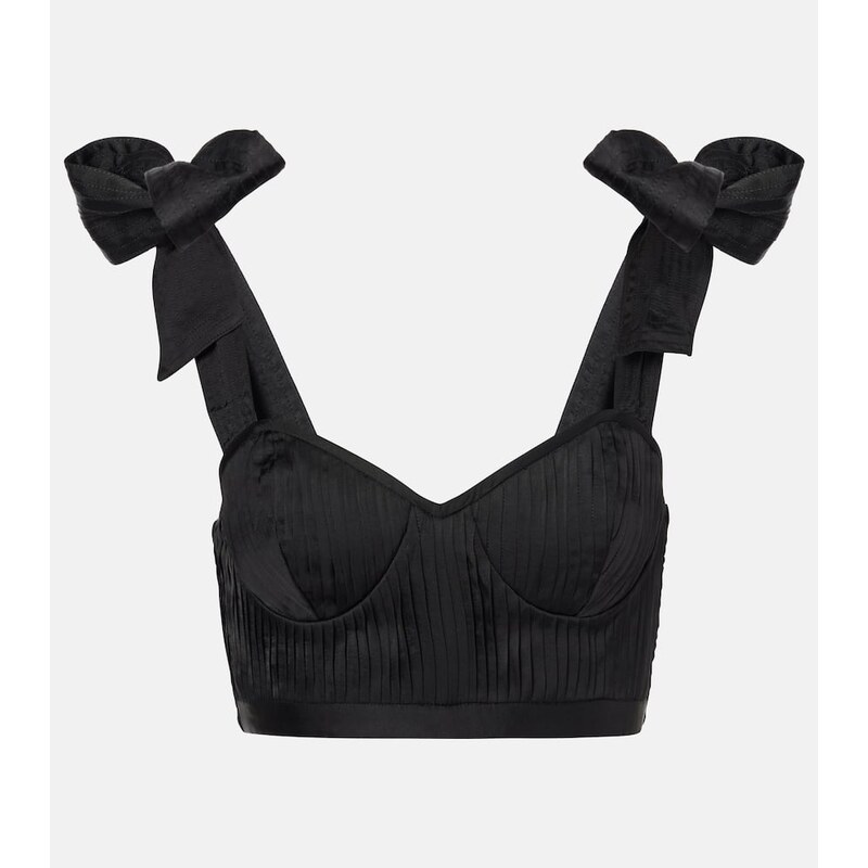 Poupette St Barth Carla halterneck crop top