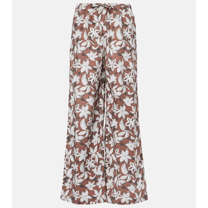 Faithfull Freja floral cotton wide-leg pants