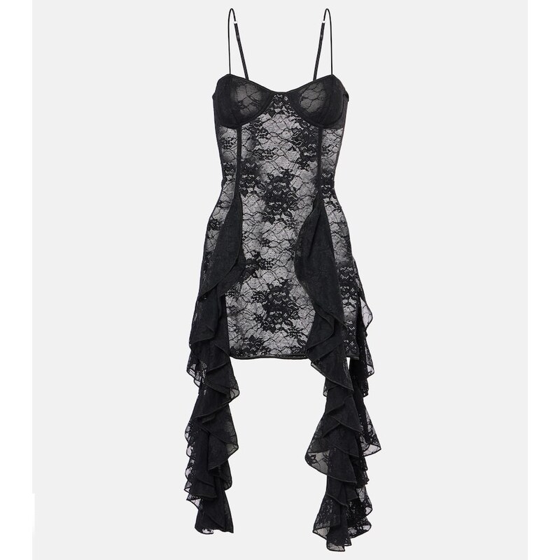 Oséree Ruffled lace minidress