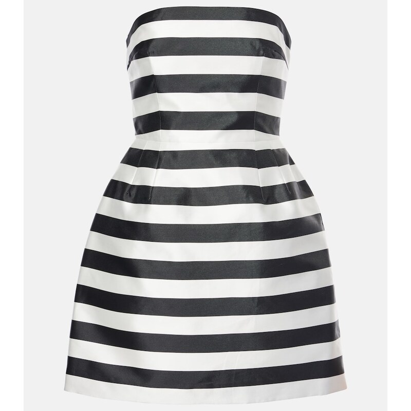 Rebecca Vallance Irene striped strapless minidress
