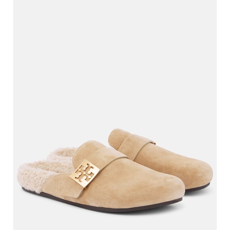 Tory Burch Mellow shearling-lined suede mules