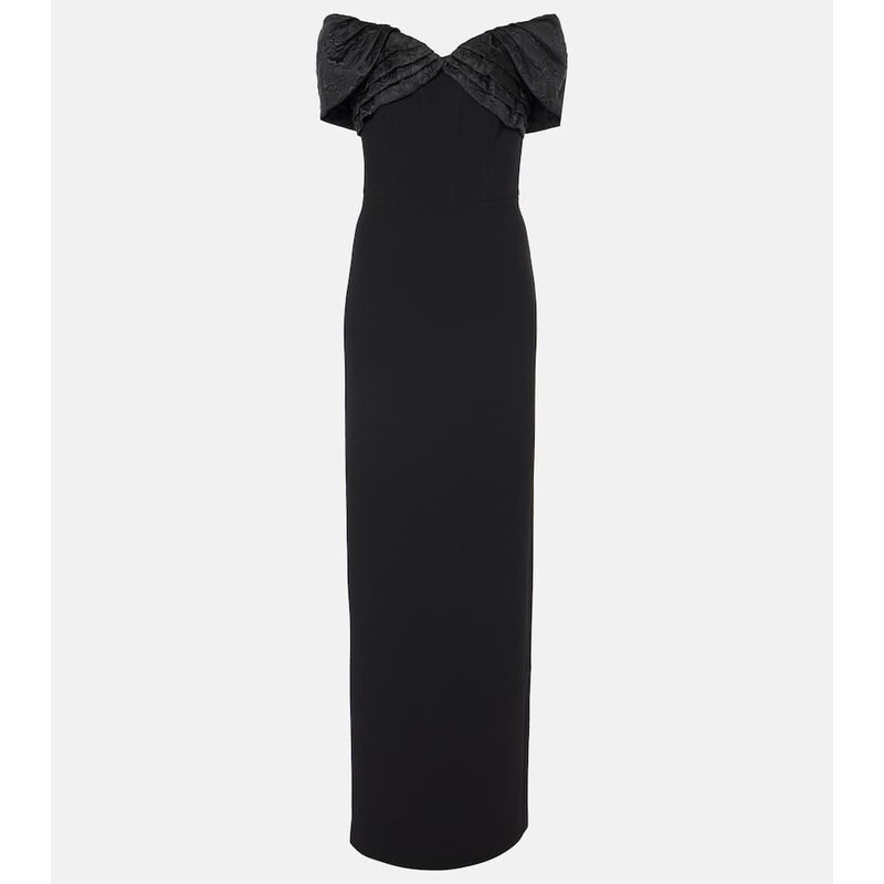 Rebecca Vallance Athena caped crÃªpe gown