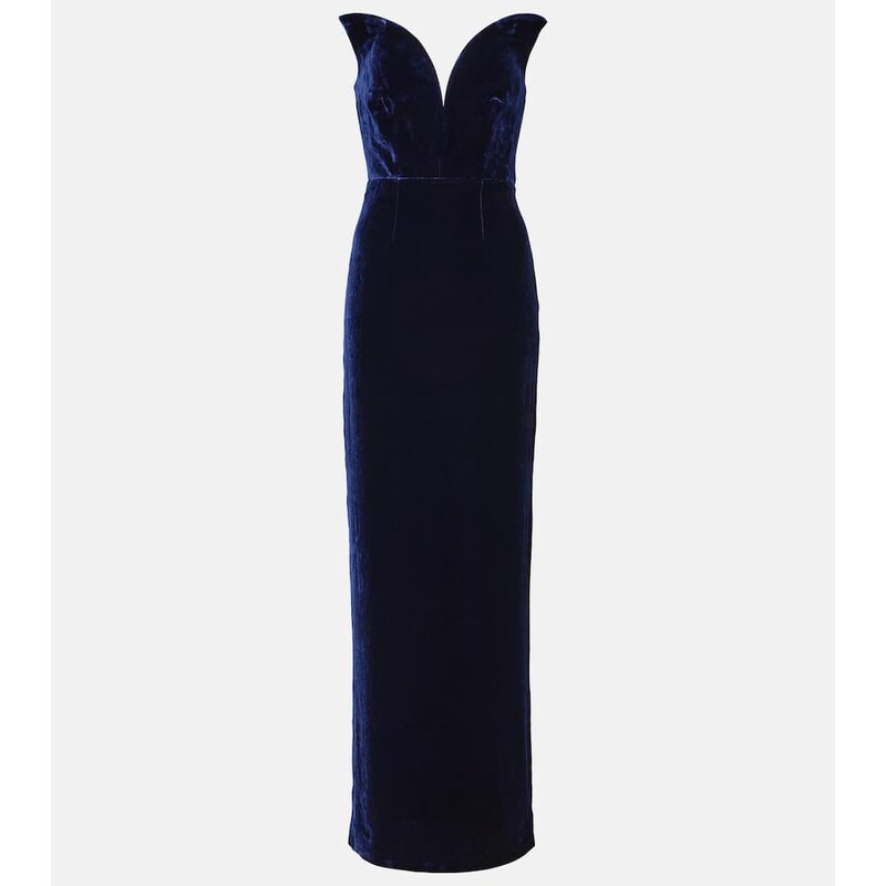 Roland Mouret Strapless velvet gown