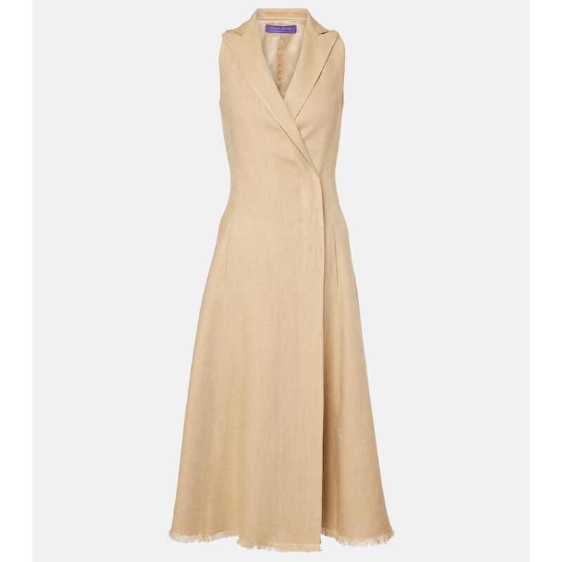 Ralph Lauren Collection Silk and linen midi dress