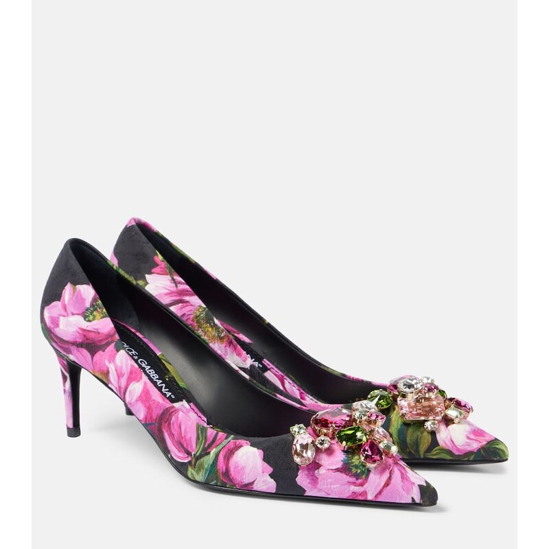 Dolce&Gabbana Lollo embellished floral pumps