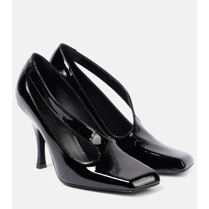 Khaite Eva 100 cutout patent leather pumps