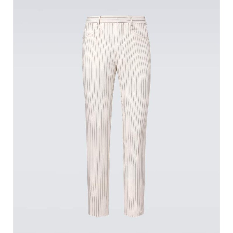 Tom Ford Dyllan pinstripe wool and silk suit pants