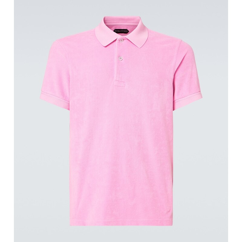 Tom Ford Cotton-blend terry polo shirt