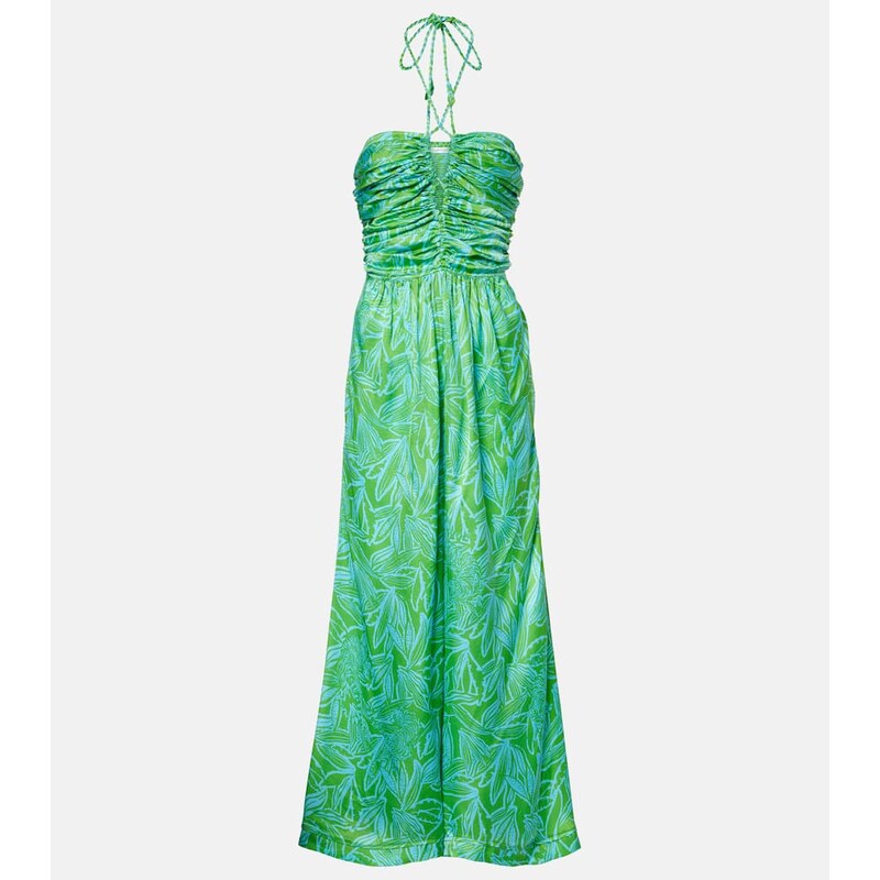 Poupette St Barth Claudia printed halterneck jumpsuit