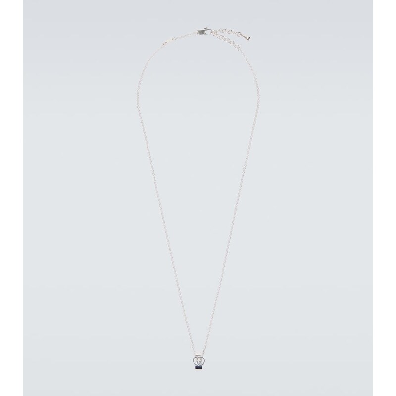 Gucci Interlocking G sterling silver necklace
