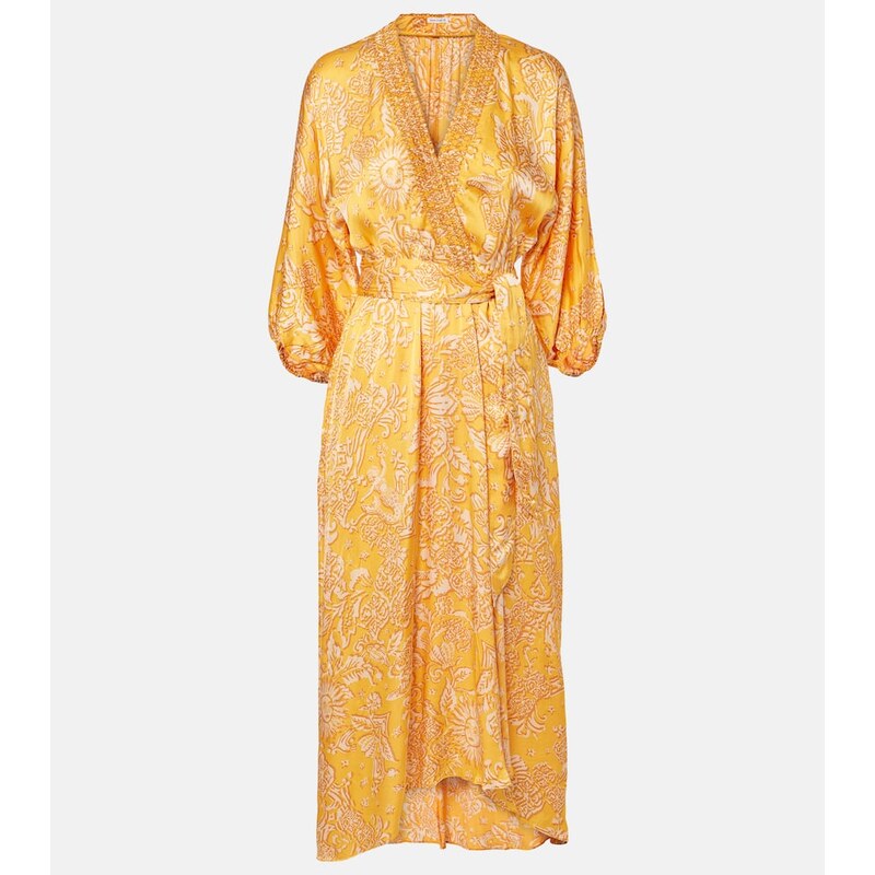 Poupette St Barth Celie printed asymmetric maxi dress