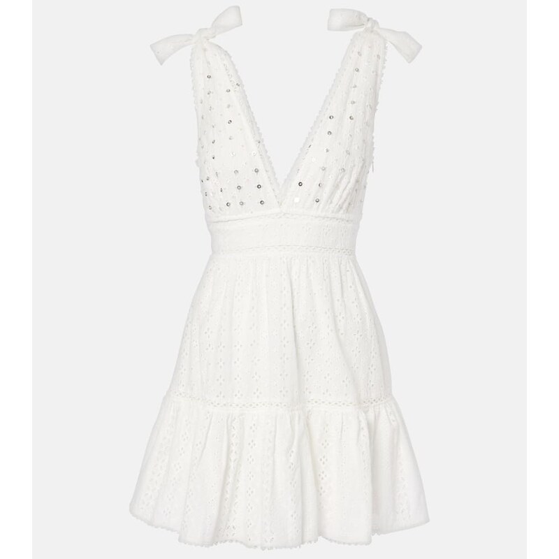Poupette St Barth Cara broderie anglaise cotton minidress