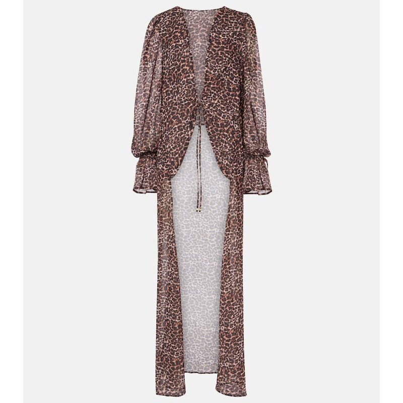 Bananhot Leopard-print beach cover-up