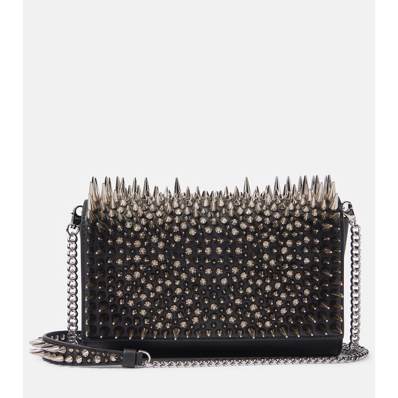 Christian Louboutin Paloma spiked leather clutch