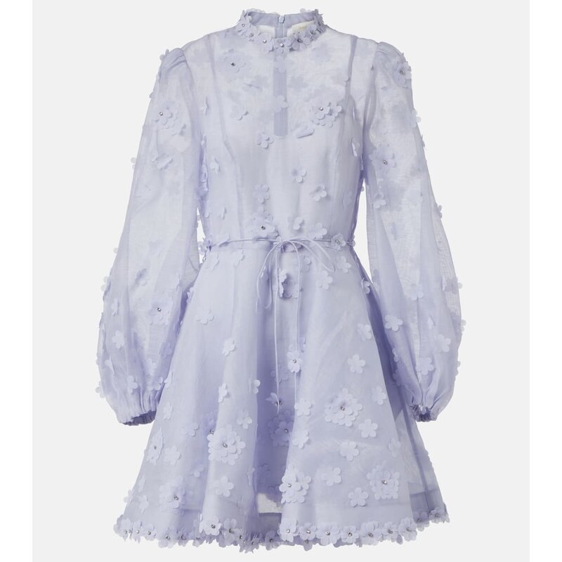 Zimmermann Matchmaker Lift Off linen and silk minidress