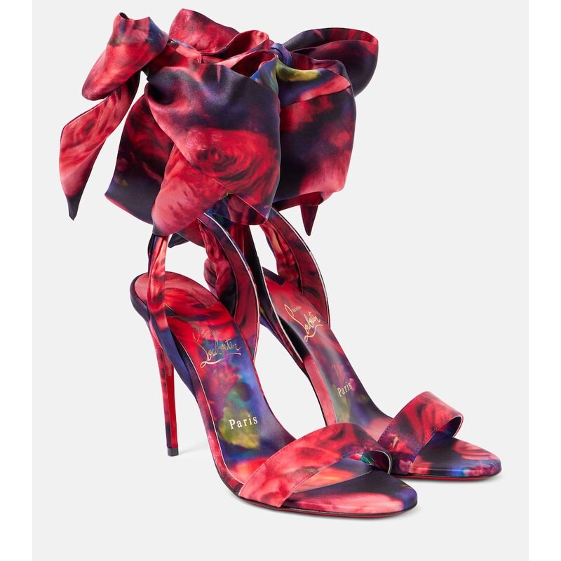 Christian Louboutin Sandale Du DÃsert 100 satin crÃªpe sandals