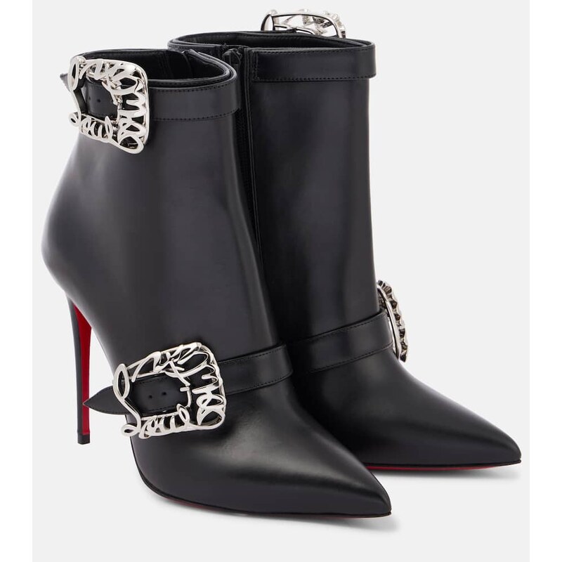 Christian Louboutin Giddylina 100 leather ankle boots