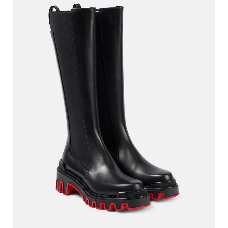 Christian Louboutin Marchacroche Dune leather knee-high boots
