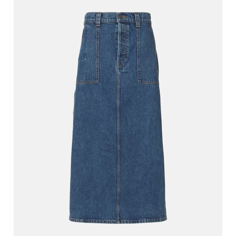 Khaite Genevieve denim maxi skirt