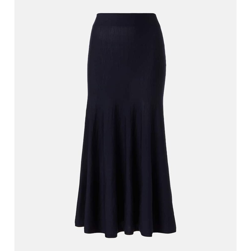 Khaite Mayu wool midi skirt