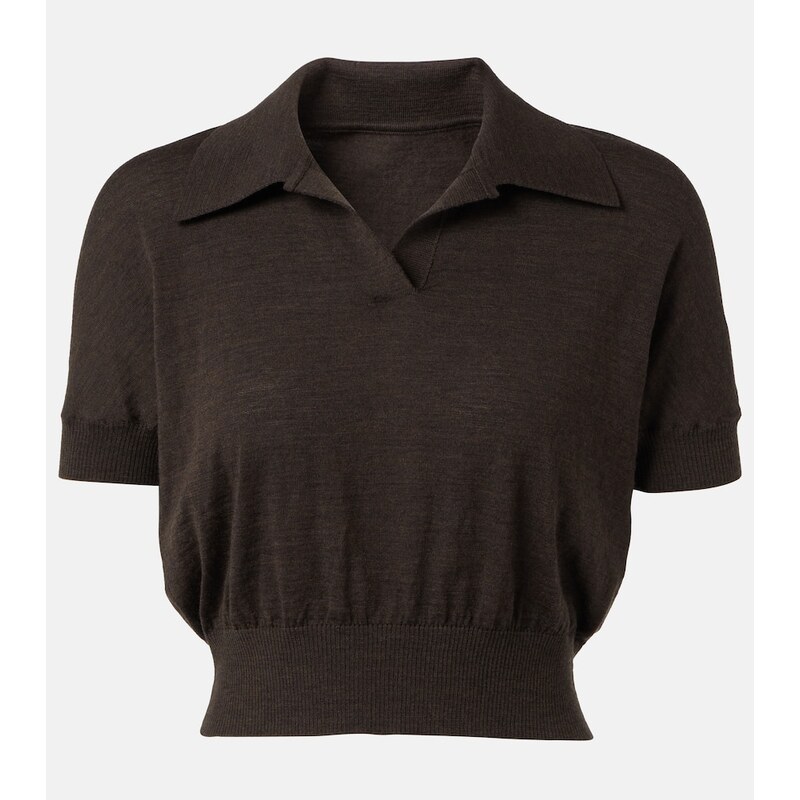 Khaite Morgane wool-blend polo shirt