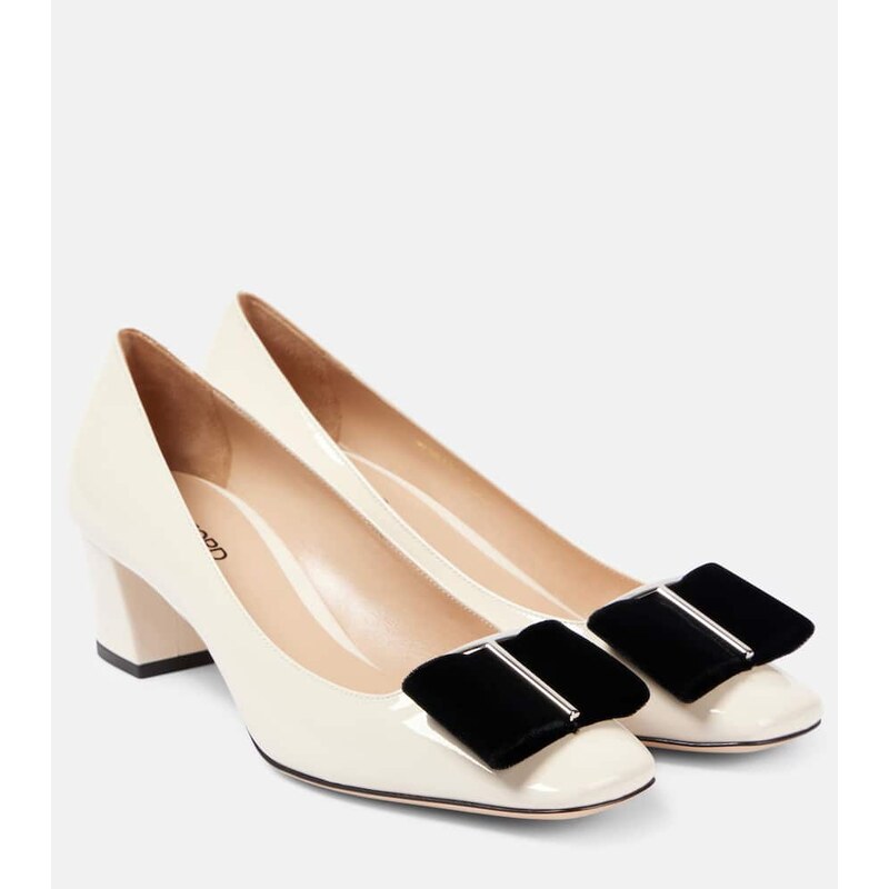Tom Ford Audrey 55 bow-detail patent leather pumps