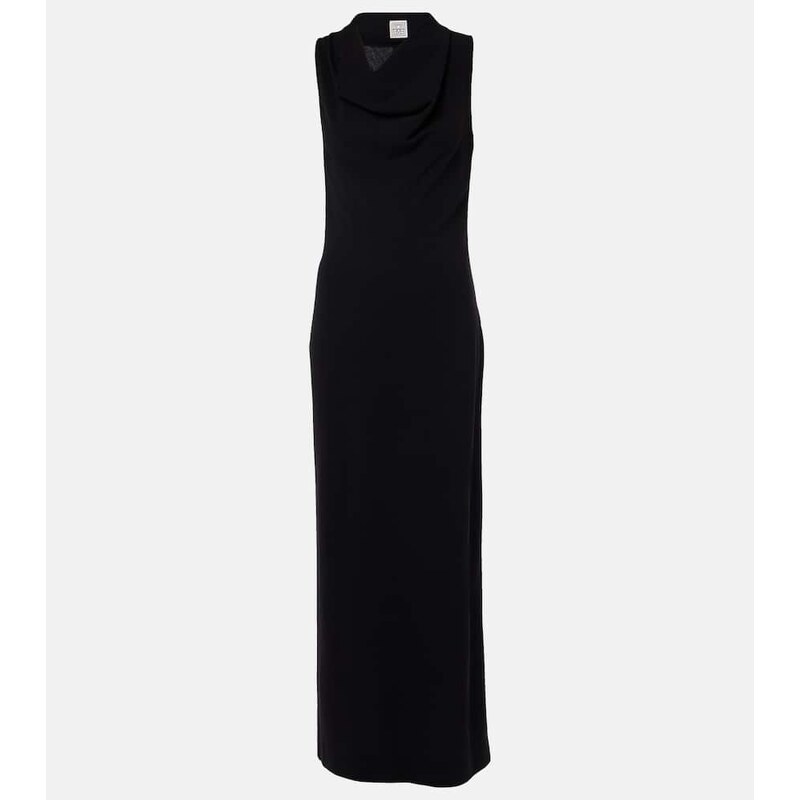 Toteme Draped wool-blend maxi dress