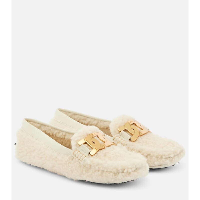 Tods Kate shearling loafers