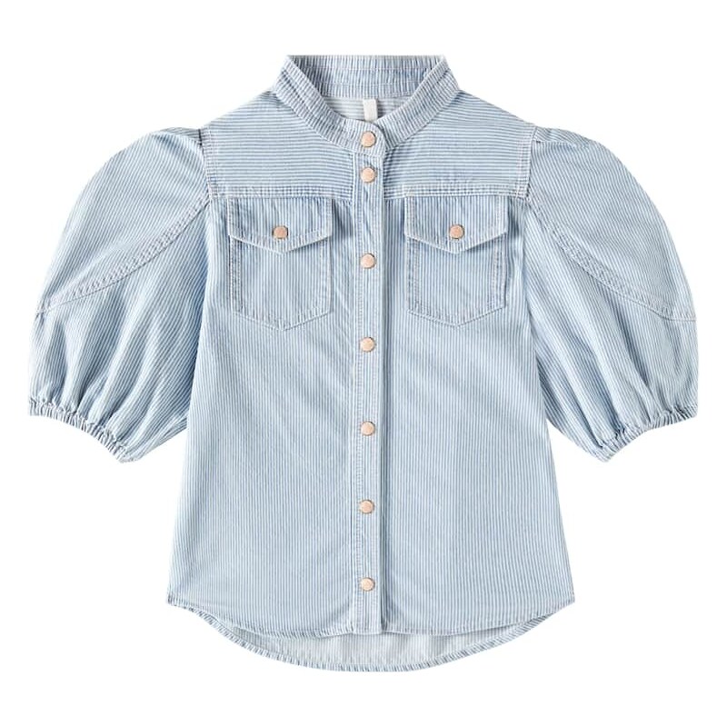 Zimmermann Kids Wylie Utility striped denim top