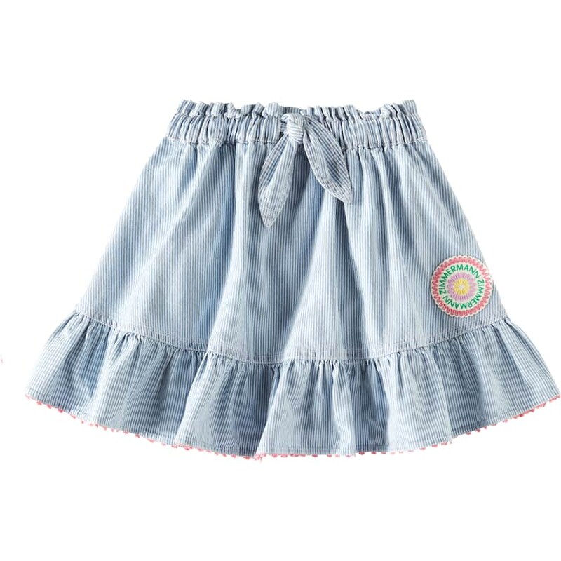 Zimmermann Kids Wylie striped denim skirt