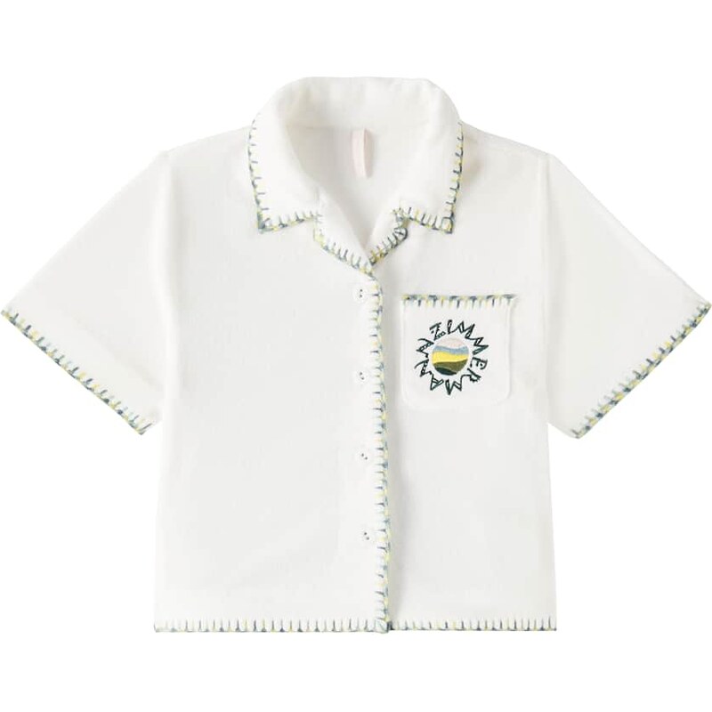 Zimmermann Kids Tallow cotton-blend terry top