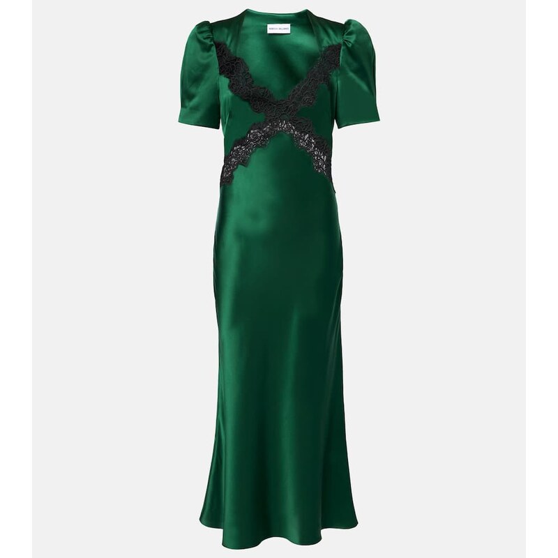 Rebecca Vallance Charelle silk saten slip dress