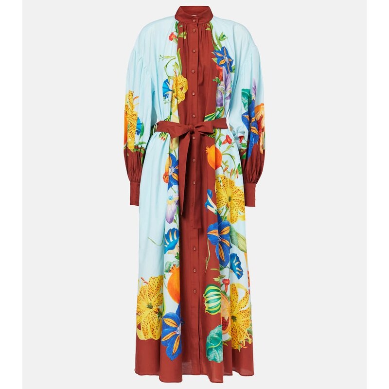 Alémais Dahlia cotton and silk shirt dress