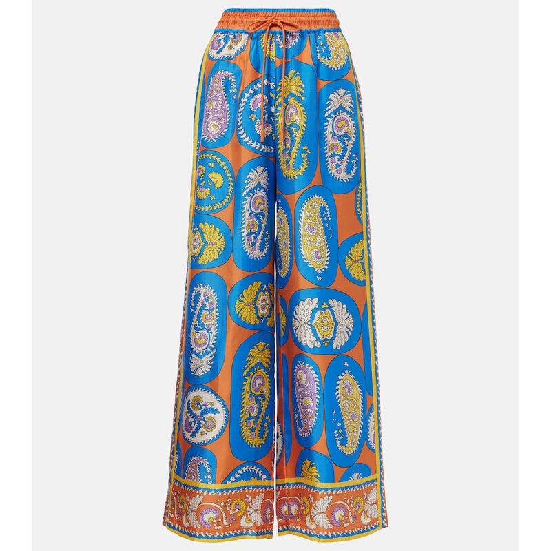 Alémais Luis printed silk palazzo pants