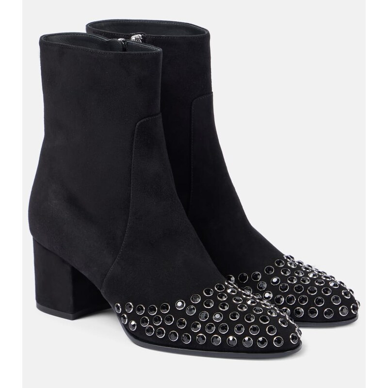 Alaïa Embellished suede ankle boots