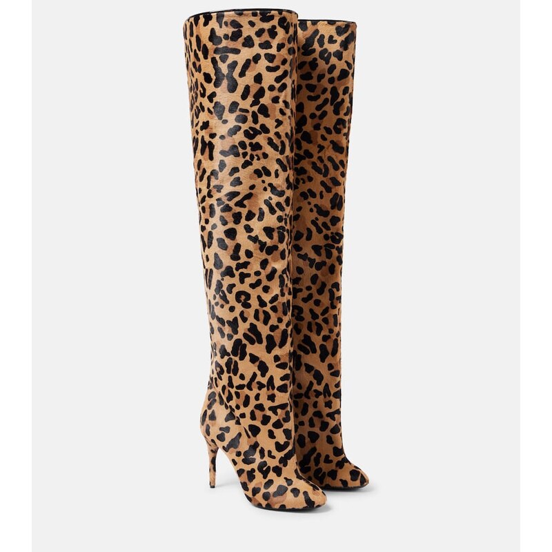 Alaïa Decollete 90 calf hair over-the-knee boots
