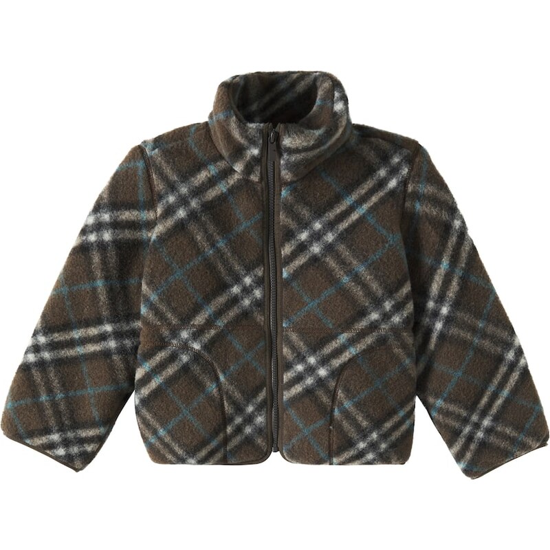 Burberry Kids Burberry Check wool-blend fleece jacket