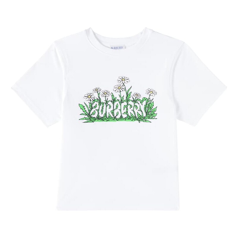 Burberry Kids Printed cotton jersey T-shirt